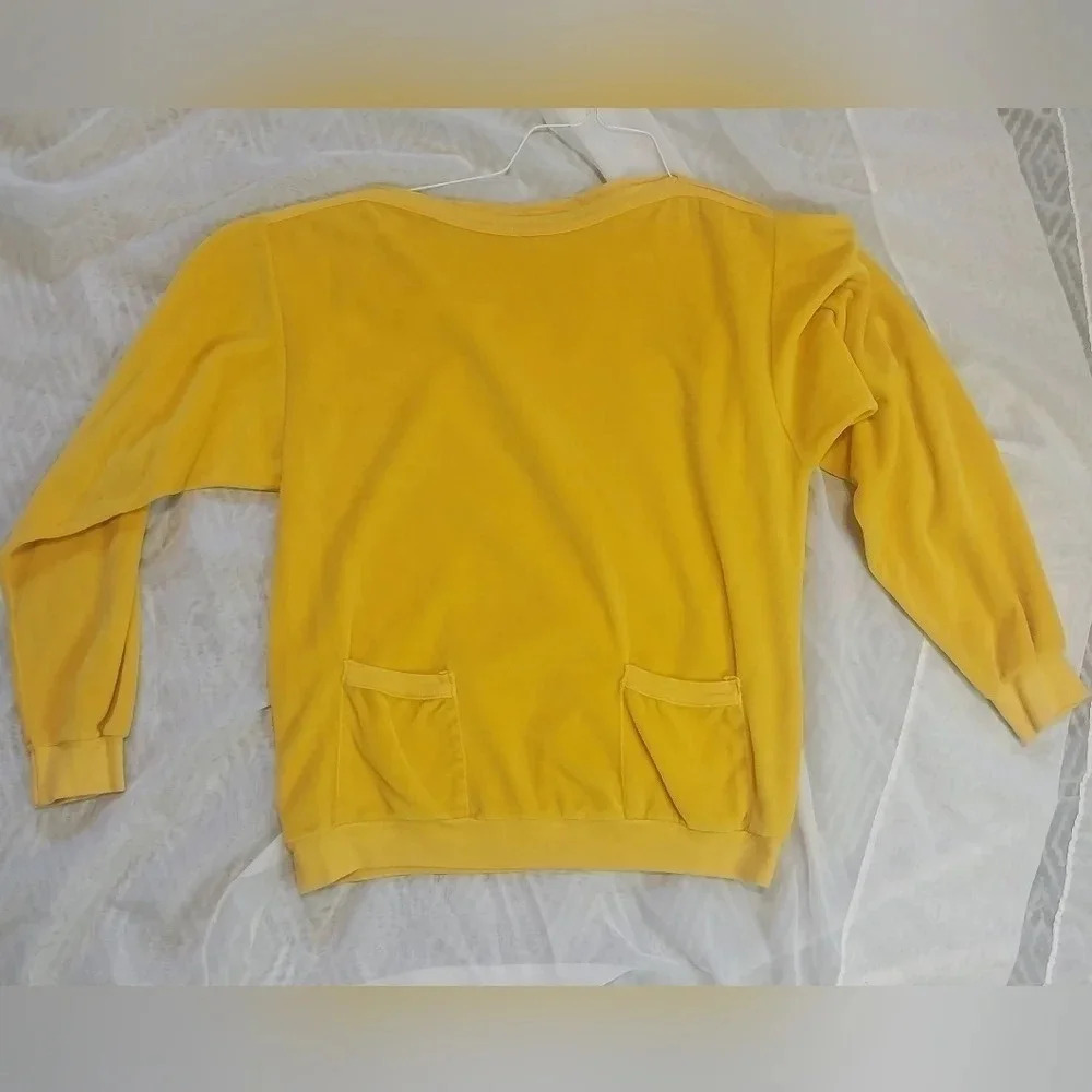 Vintage 80's Contemporary Casuals Boat Neck Velour Sweatshirt, Size M